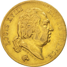 Coin, France, Louis XVIII, Louis XVIII, 40 Francs, 1818, Lille, EF(40-45), Gold
