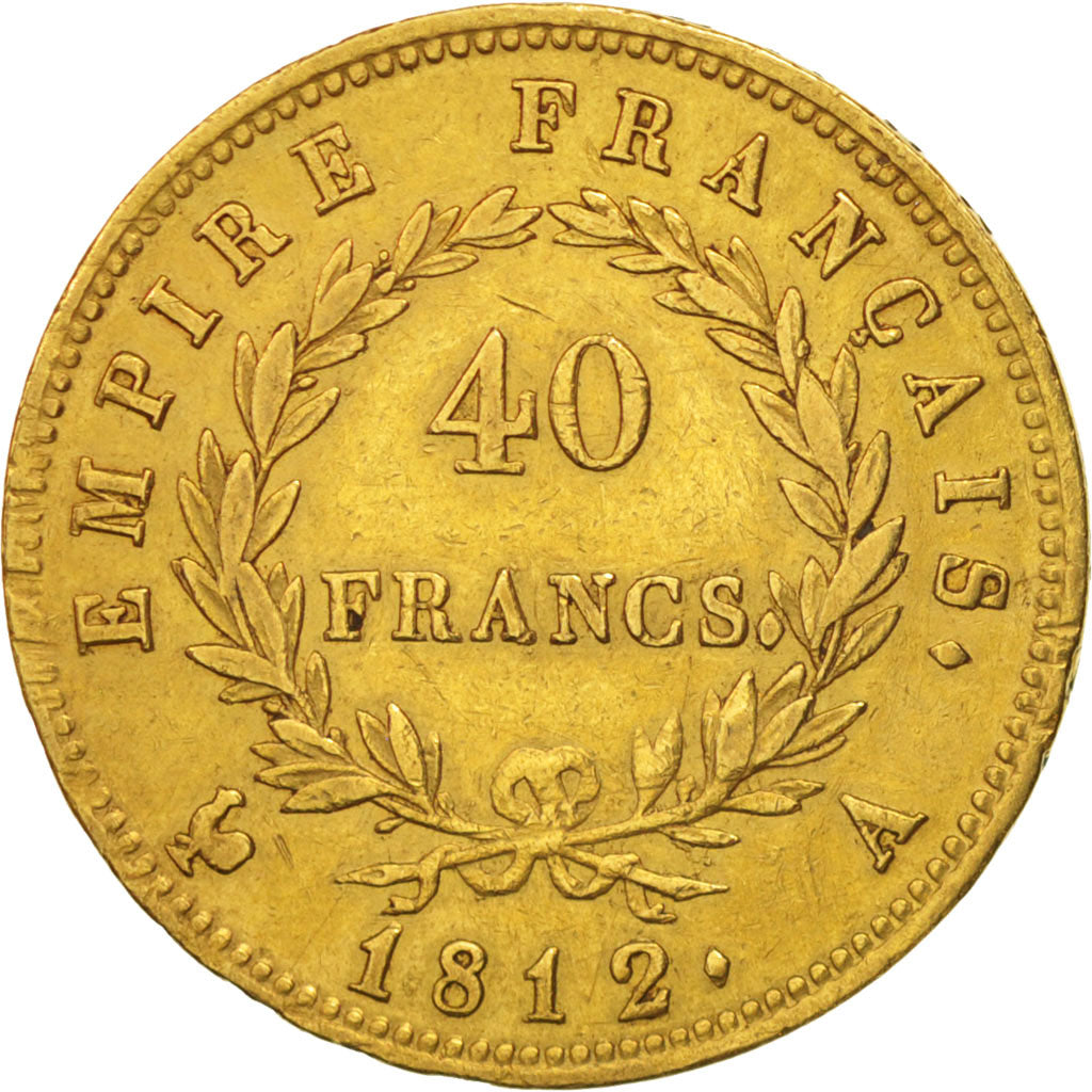 Coin, France, Napoléon I, 40 Francs, 1812, Paris, EF(40-45), Gold, KM:696.1