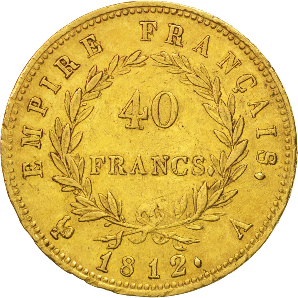 Coin, France, Napoléon I, 40 Francs, 1812, Paris, EF(40-45), Gold, KM:696.1