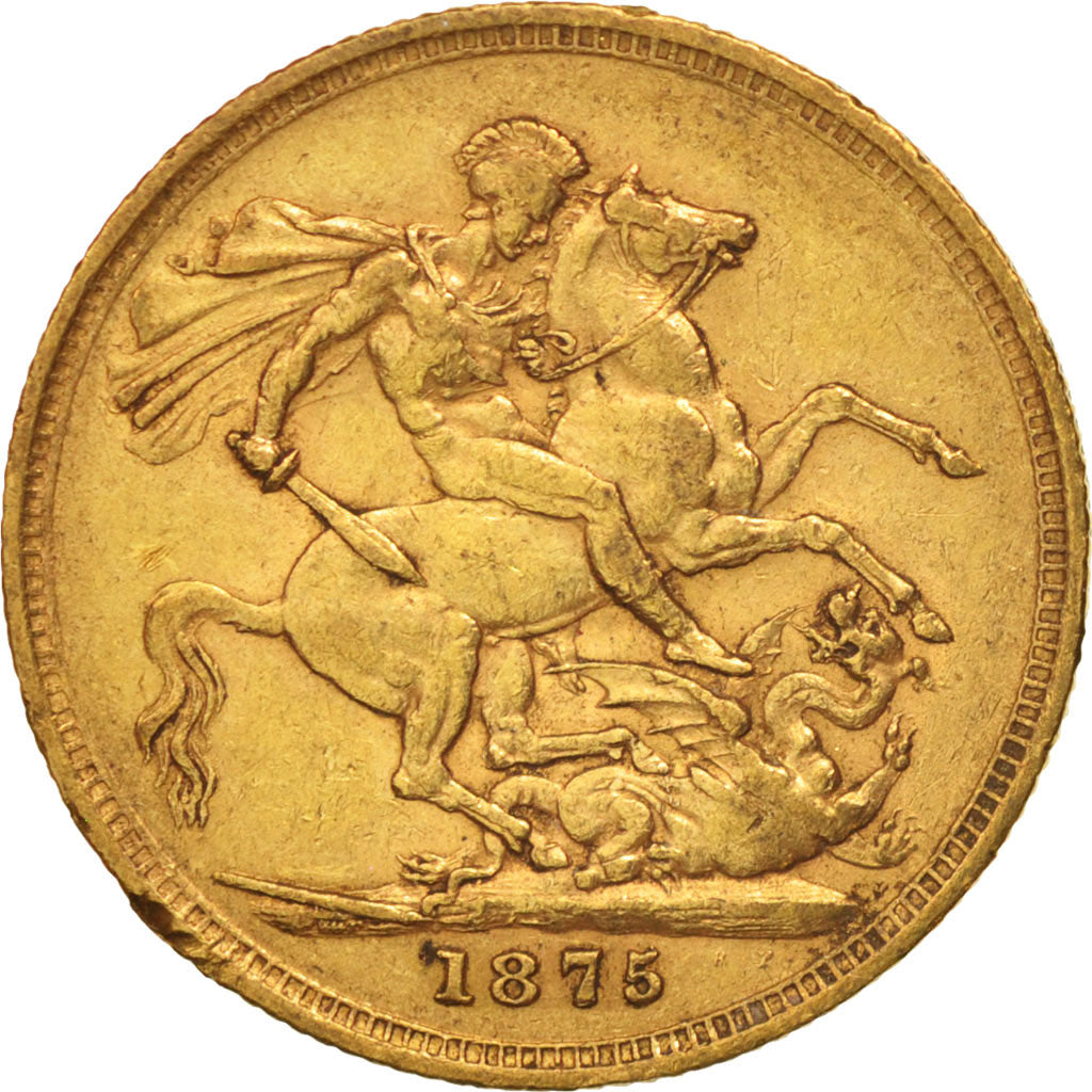 Monnaie, Australie, Victoria, Sovereign, 1875, Melbourne, TTB, Or, KM:7