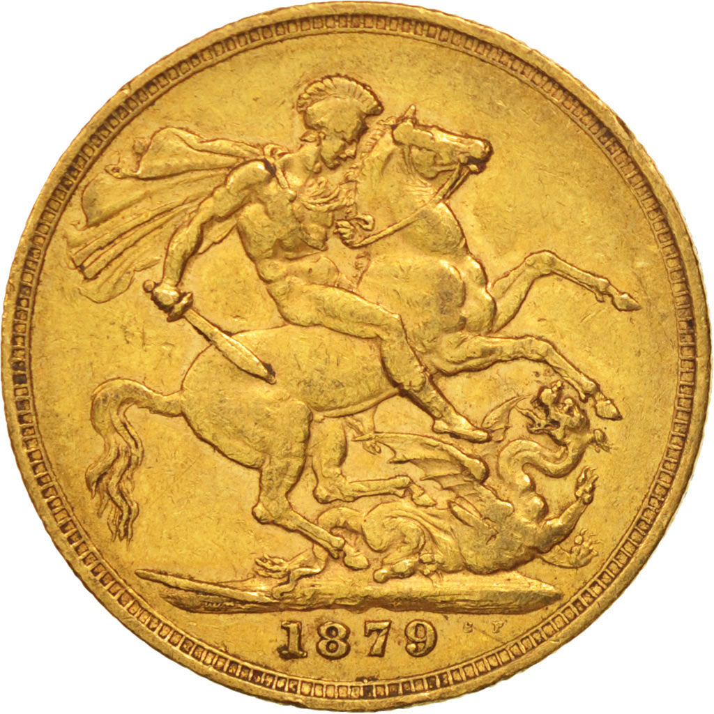 Coin, Australia, Victoria, Sovereign, 1879, Melbourne, EF(40-45), Gold, KM:7