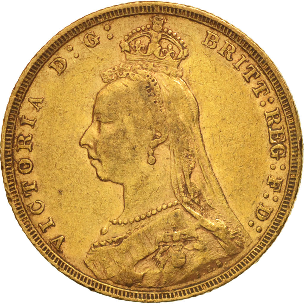 Monnaie, Grande-Bretagne, Victoria, Sovereign, 1889, TTB, Or, KM:767