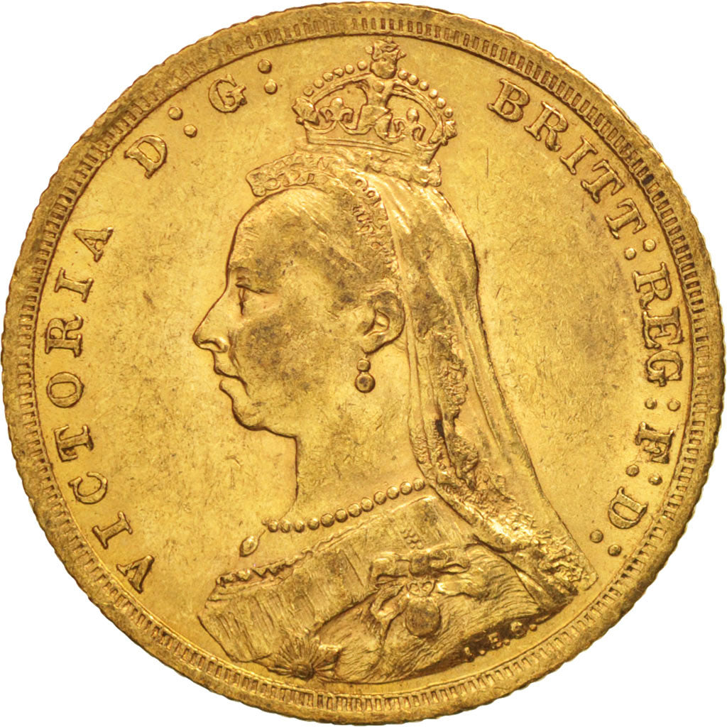 Coin, Australia, Victoria, Sovereign, 1889, Sydney, AU(50-53), Gold, KM:10