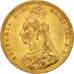 Moneta, Australia, Victoria, Sovereign, 1889, Sydney, BB+, Oro, KM:10