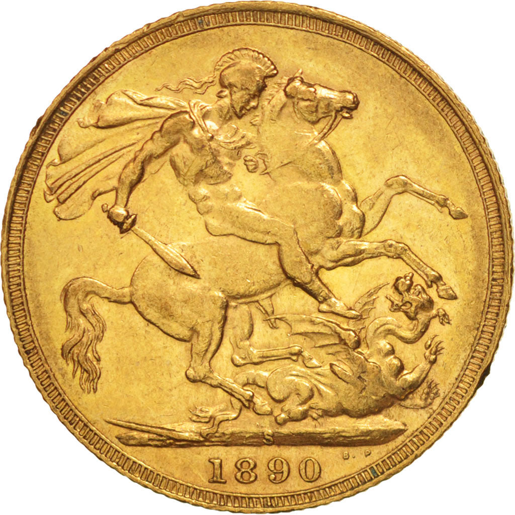 Australia, Victoria, Sovereign, 1890, Sydney, AU(50-53), Gold, KM:10