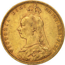 Coin, Australia, Victoria, Sovereign, 1890, Melbourne, EF(40-45), Gold, KM:10