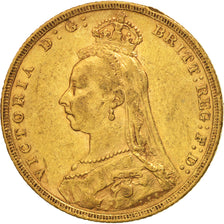 Coin, Australia, Victoria, Sovereign, 1891, Melbourne, EF(40-45), Gold, KM:10