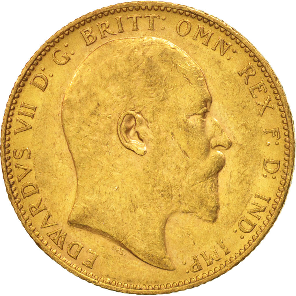 Coin, Australia, Edward VII, Sovereign, 1903, Perth, AU(50-53), Gold, KM:15