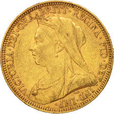 Moneta, Australia, Victoria, Sovereign, 1894, Melbourne, BB, Oro, KM:13
