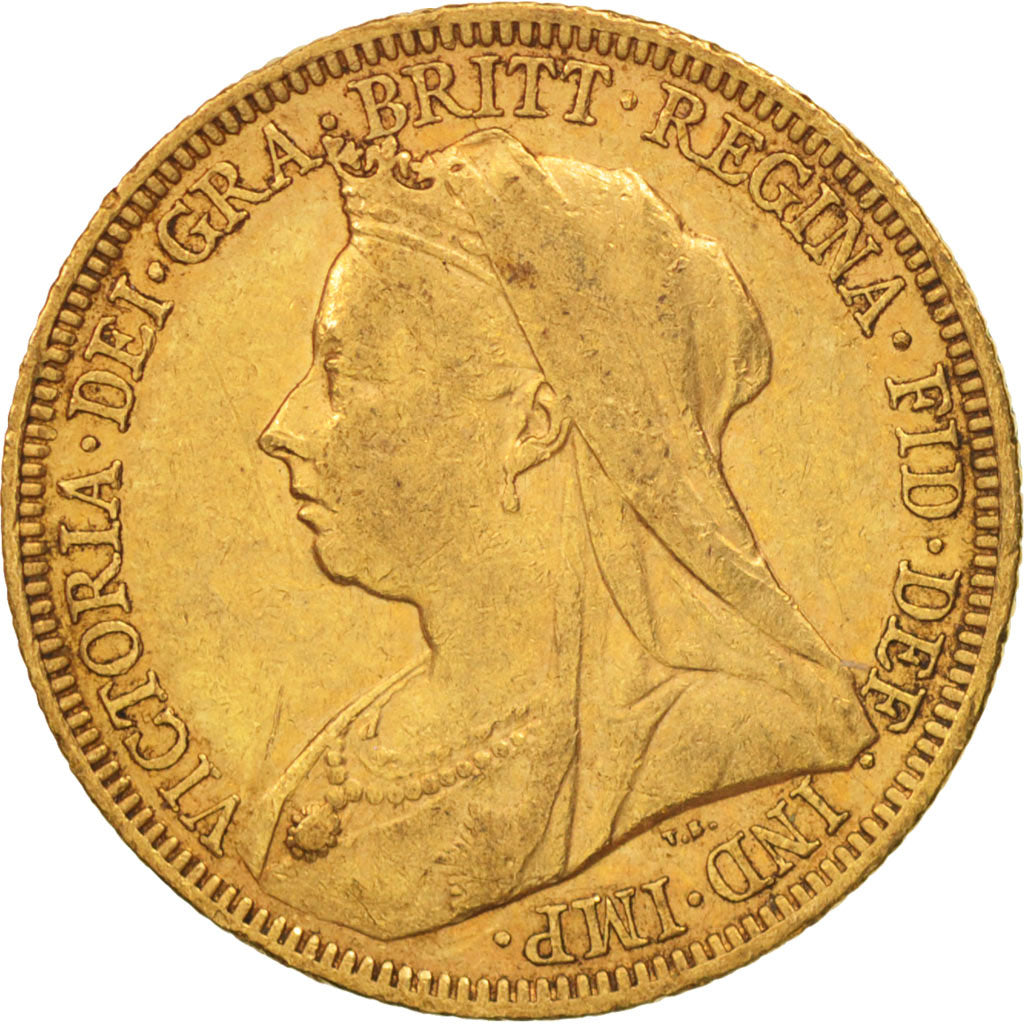 Munten, Australië, Victoria, Sovereign, 1895, Sydney, ZF, Goud, KM:13