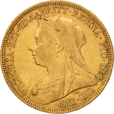 Coin, Australia, Victoria, Sovereign, 1895, Sydney, EF(40-45), Gold, KM:13