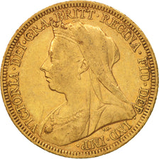 Munten, Australië, Victoria, Sovereign, 1895, Sydney, ZF, Goud, KM:13