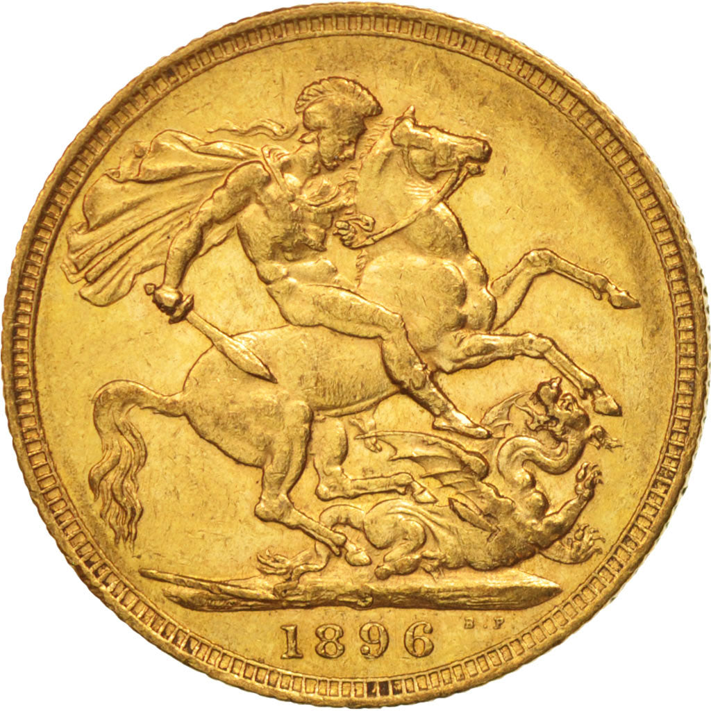Coin, Australia, Victoria, Sovereign, 1896, Sydney, AU(50-53), Gold, KM:13