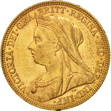 Moneda, Australia, Victoria, Sovereign, 1896, Melbourne, MBC+, Oro, KM:13