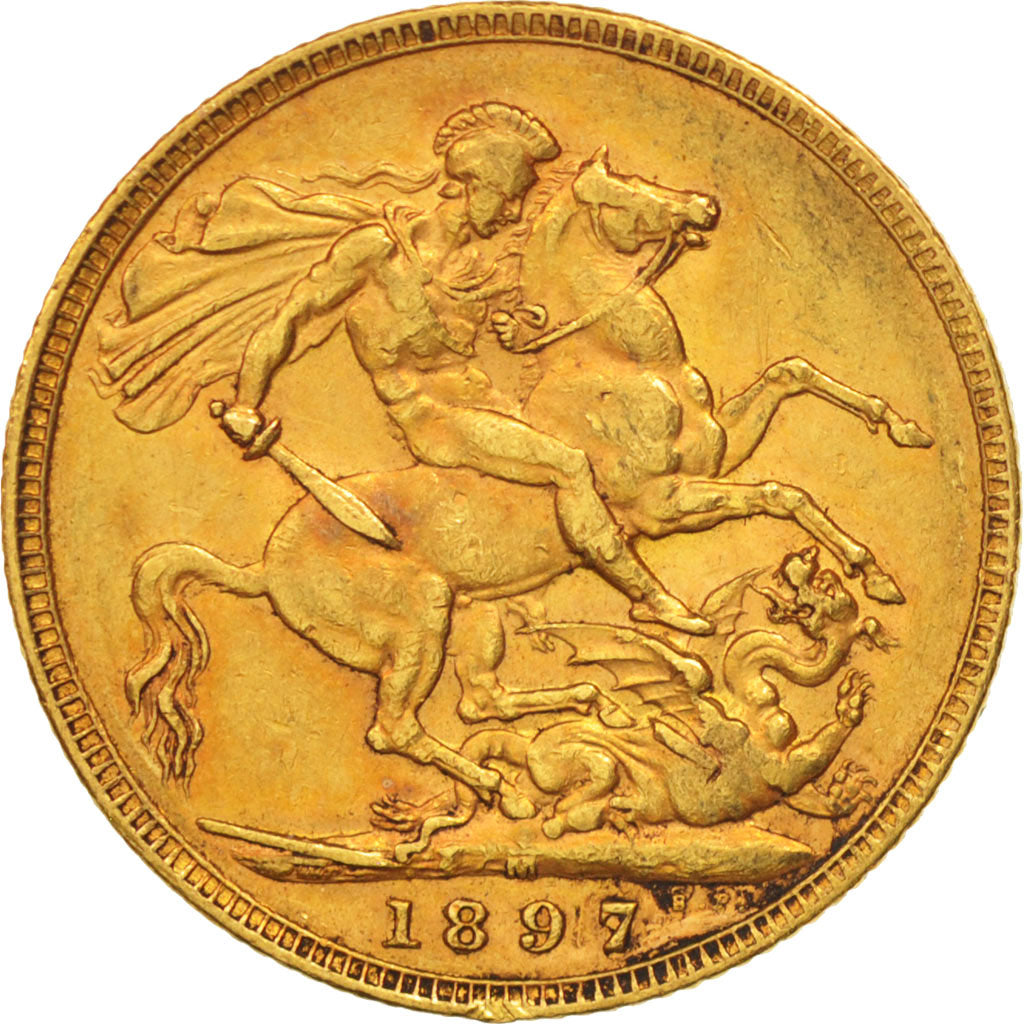 Monnaie, Australie, Victoria, Sovereign, 1897, Melbourne, TTB, Or, KM:13