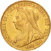 Coin, Great Britain, Victoria, Sovereign, 1898, AU(50-53), Gold, KM:785