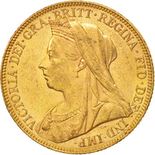 Moneta, Australia, Victoria, Sovereign, 1898, Melbourne, BB+, Oro, KM:13