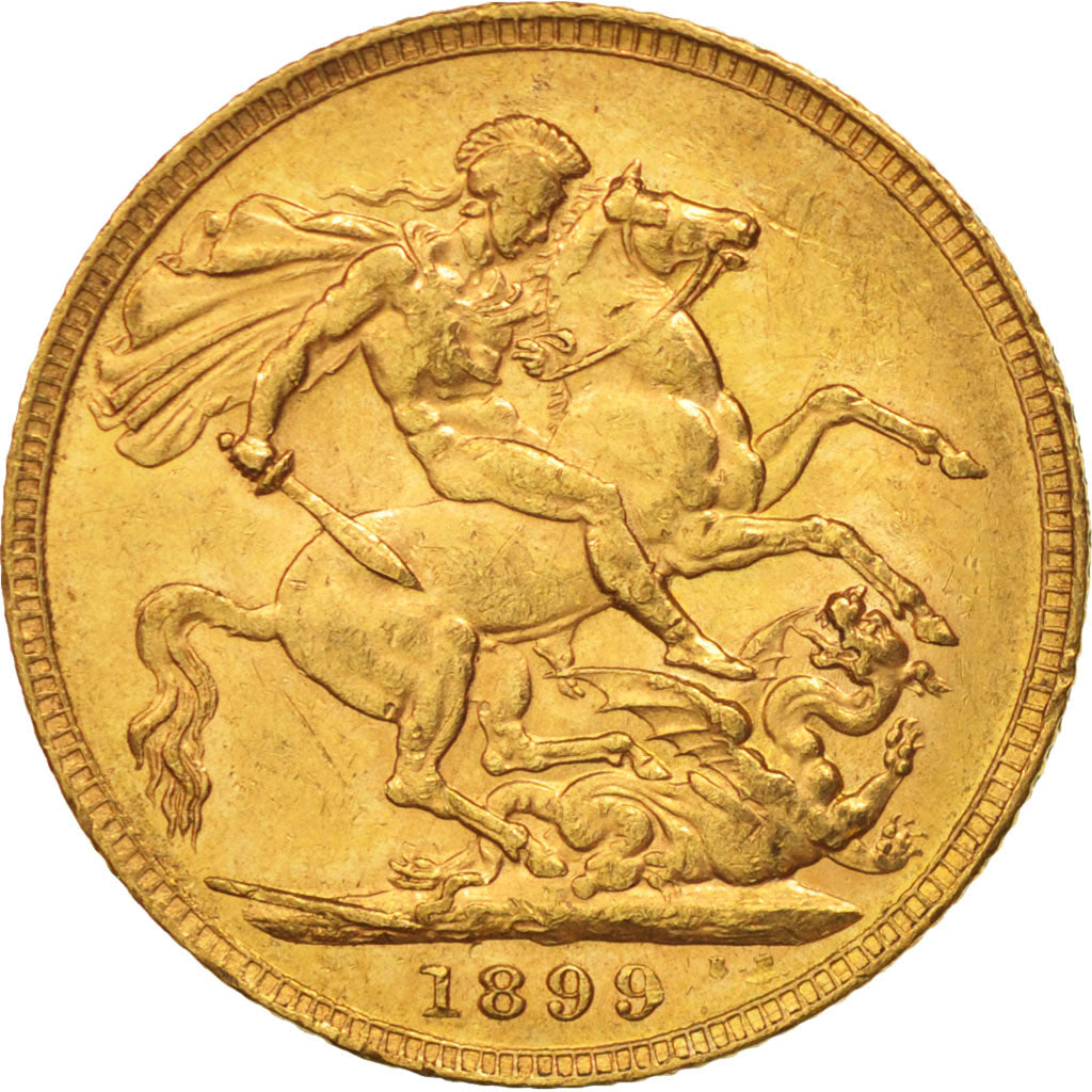 Monnaie, Grande-Bretagne, Victoria, Sovereign, 1899, TTB+, Or, KM:785