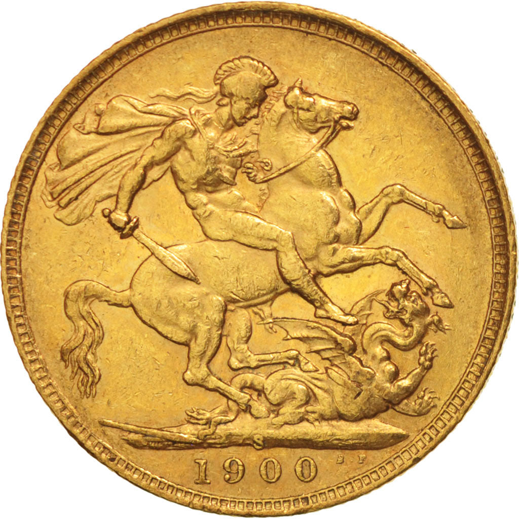 Coin, Australia, Victoria, Sovereign, 1900, Sydney, EF(40-45), Gold, KM:13