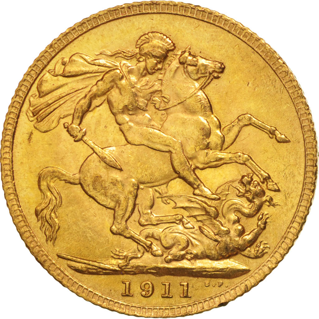 Monnaie, Grande-Bretagne, George V, Sovereign, 1911, SUP, Or, KM:820