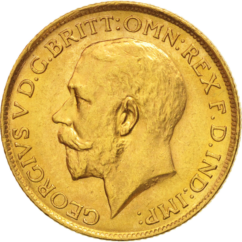 Australia, George V, Sovereign, 1915, Sydney, MS(63), Gold, KM:29