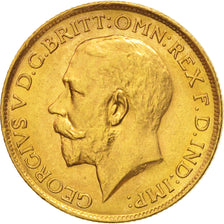 Australia, George V, Sovereign, 1915, Sydney, MS(63), Gold, KM:29
