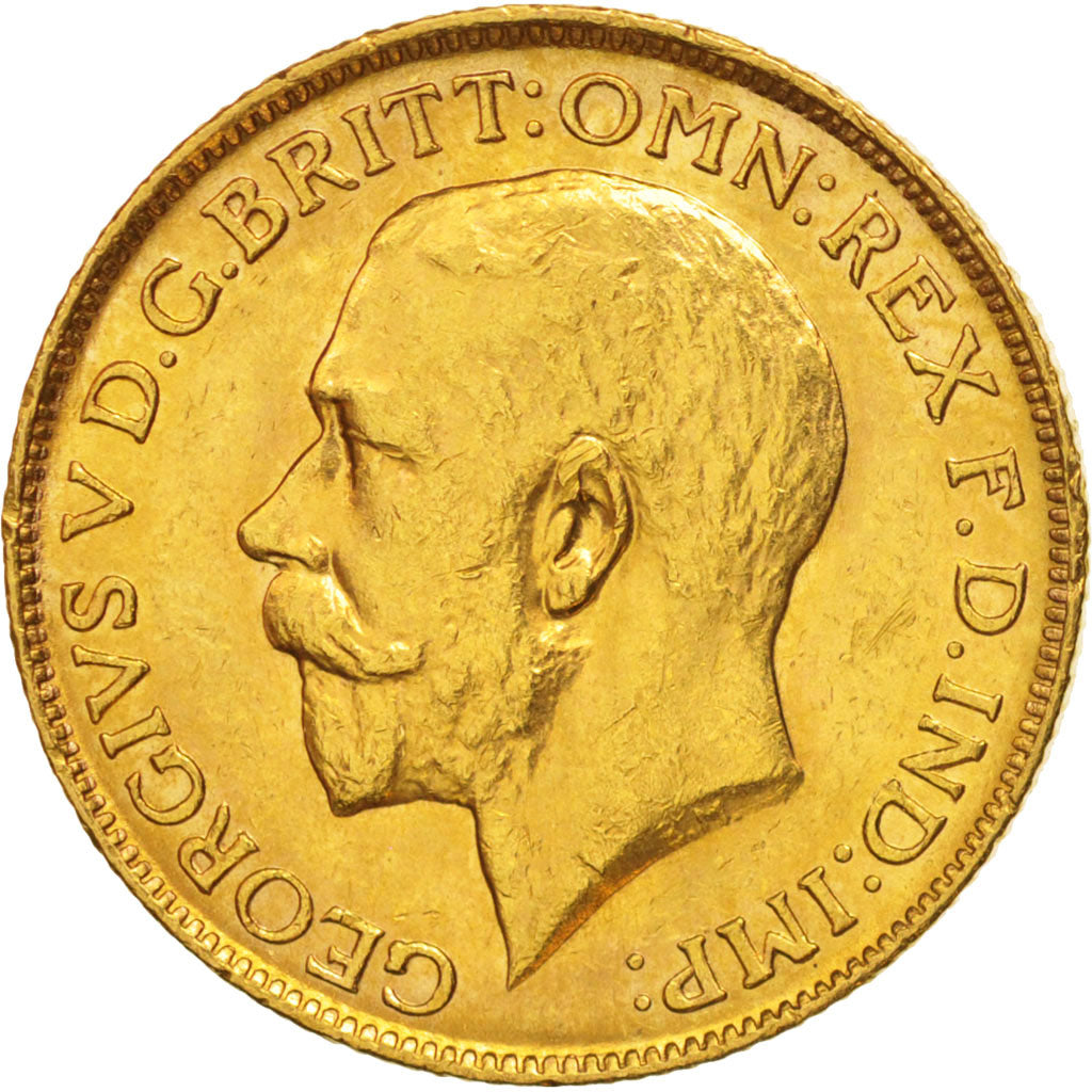 Australia, George V, Sovereign, 1918, Sydney, MS(63), Gold, KM:29