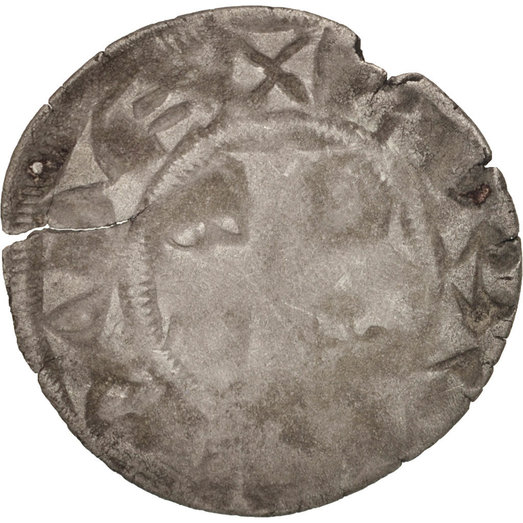 Moneta, Francja, Philip II, Denier Parisis, Arras, F(12-15), Srebro