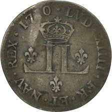 France, Louis XIV, XXX Deniers aux 2 L couronnés, 30 Deniers, 1710, Lyon