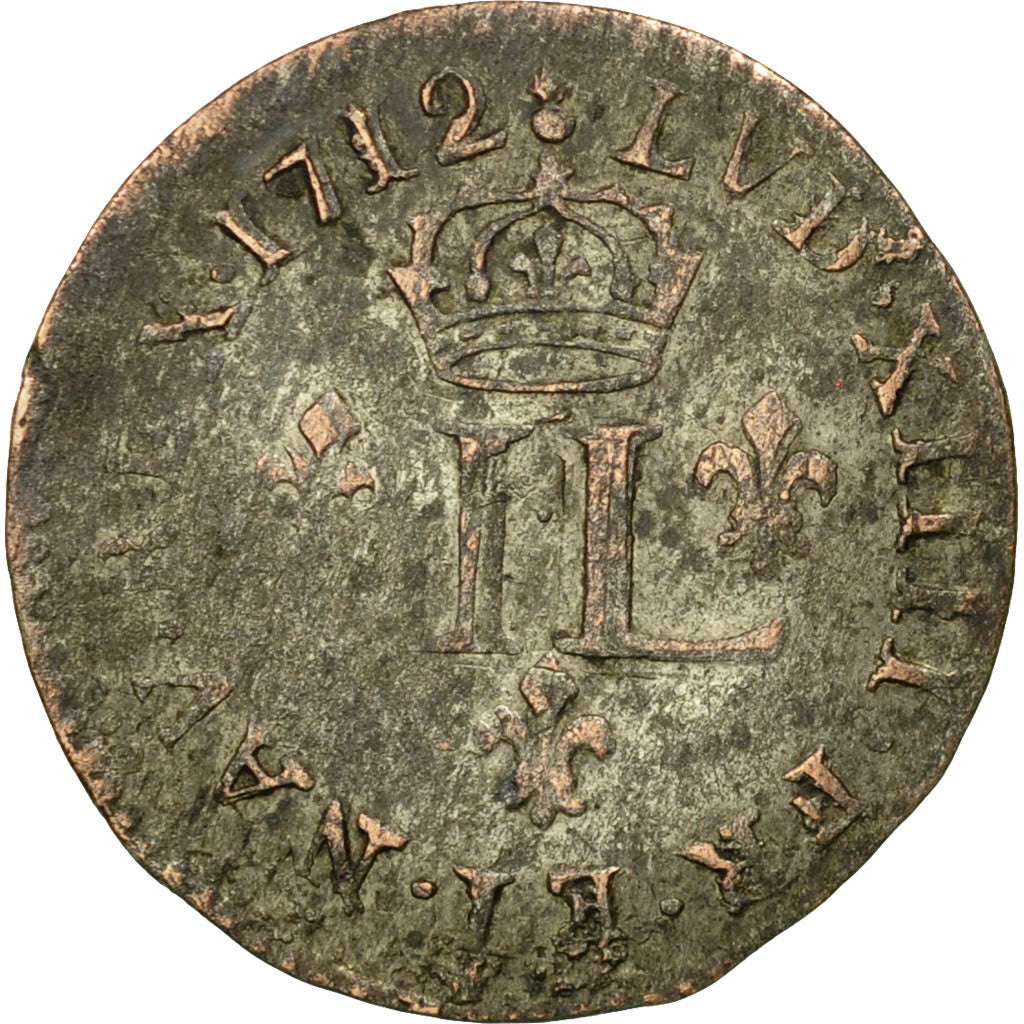 Coin, France, Louis XIV, XV Deniers (pièce de), 15 Deniers, 1712, Metz