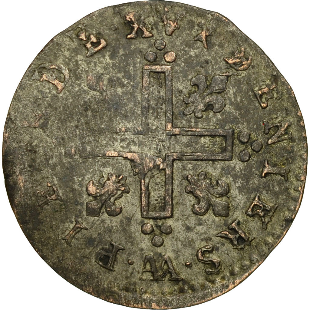 Coin, France, Louis XIV, XV Deniers (pièce de), 15 Deniers, 1712, Metz