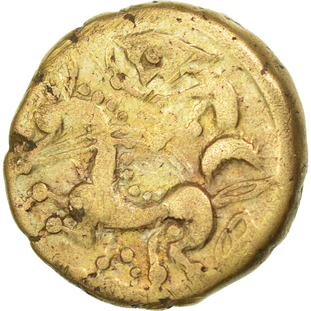 Coin, Carnutes, 1/4 Stater, EF(40-45), Gold, Delestrée:manque.