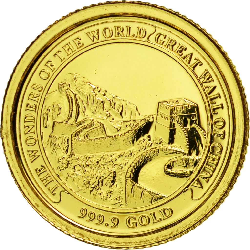 Cambodia, 3000 riels, Great wall of china, 2003, MS(65-70), Gold