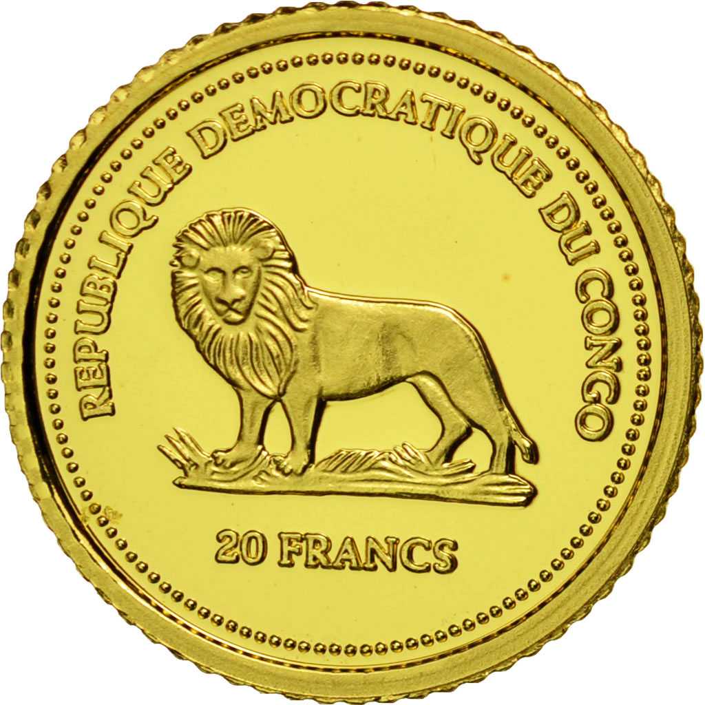 CONGO, REPUBBLICA DEMOCRATICA DEL, 20 Francs, 2005, FDC, Oro, KM:173