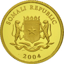 Coin, Somalia, 50 Shillings, 2004, MS(65-70), Gold
