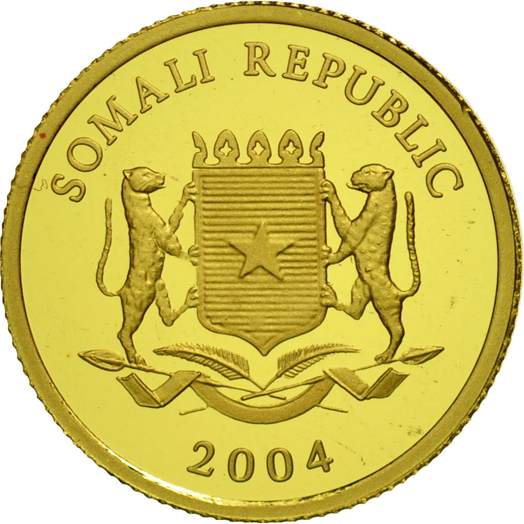Somalia, 50 Shillings, 2004, Julius Caesar, STGL, Gold