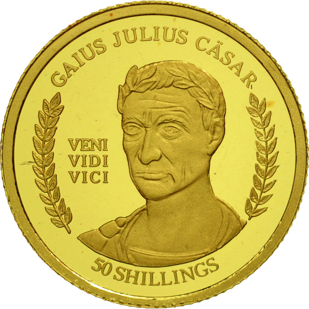 Somalia, 50 Shillings, 2004, Julius Caesar, STGL, Gold