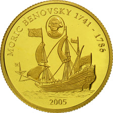 Moneda, Liberia, 25 Dollars, 2005, FDC, Oro