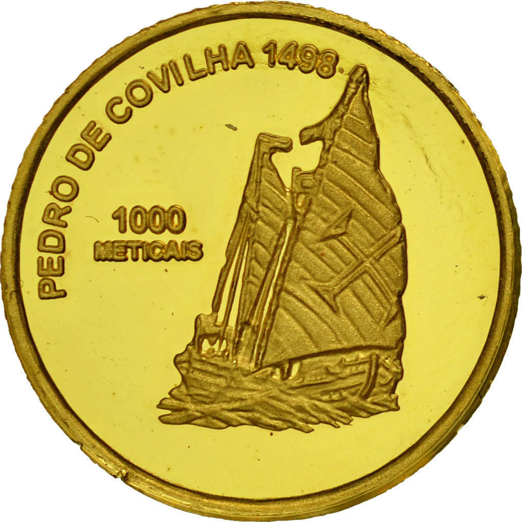 Mozambique, 1000 Meticais, 2004, Pedro da Covilha, MS(65-70), Gold
