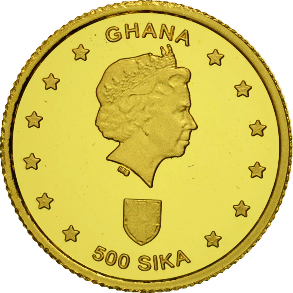 Ghana, 500 Sika, 2002, Phoenician navigators, MS(65-70), Gold