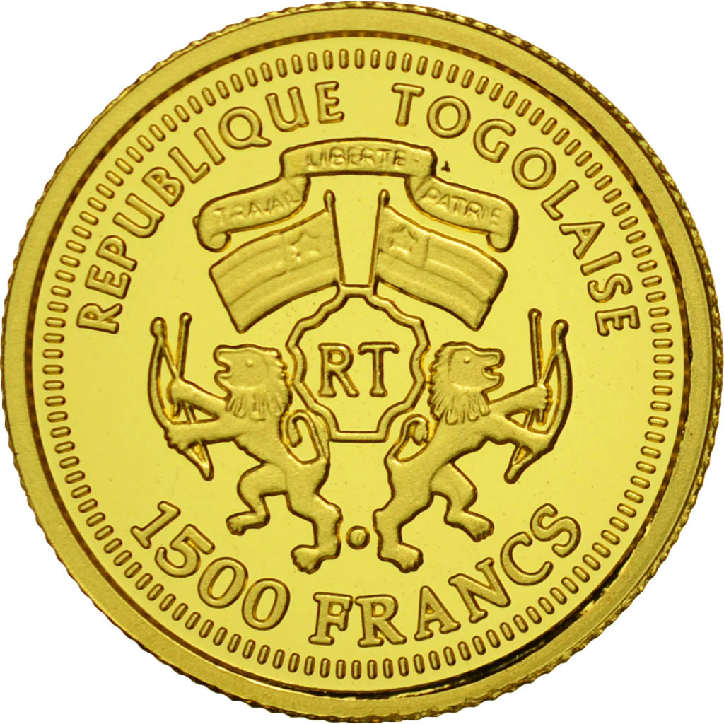 Münze, Togo, 1500 Francs, 2006, STGL, Gold