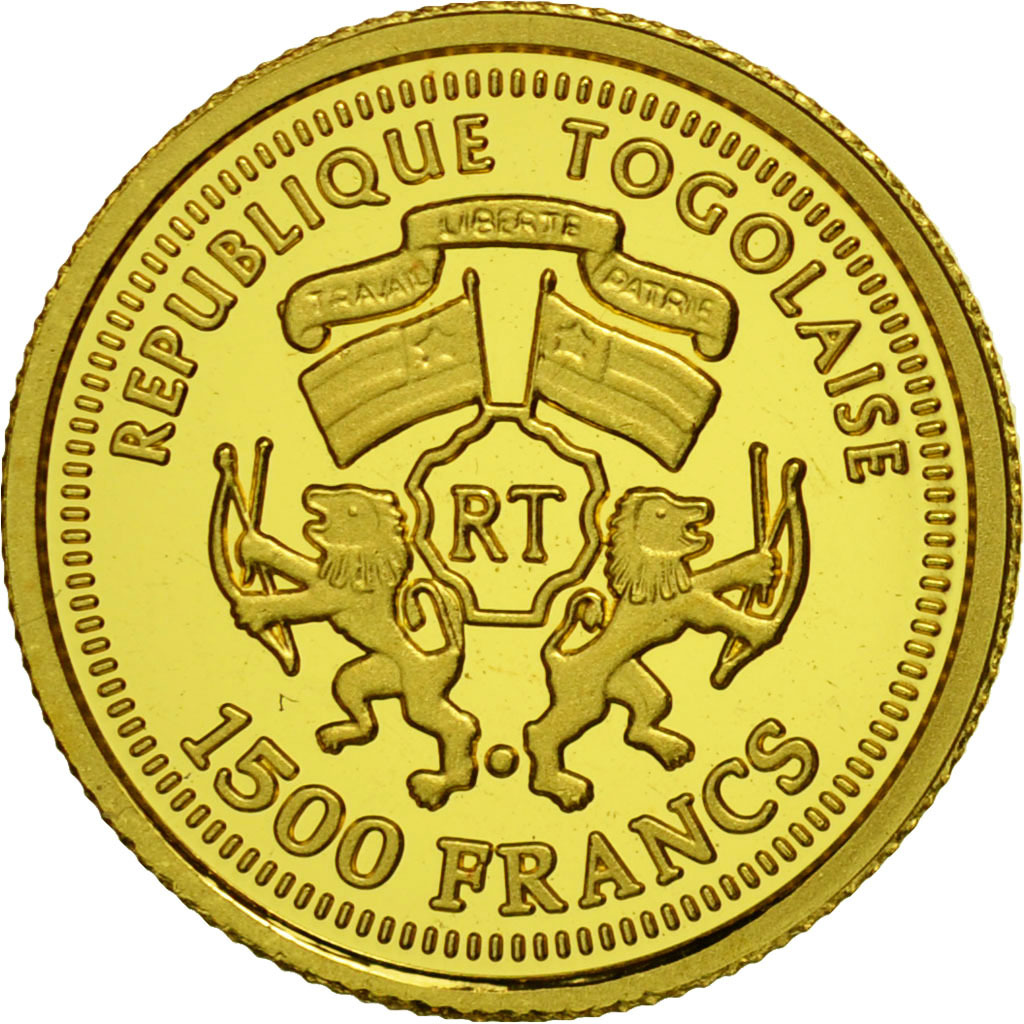 Münze, Togo, 1500 Francs, 2006, STGL, Gold