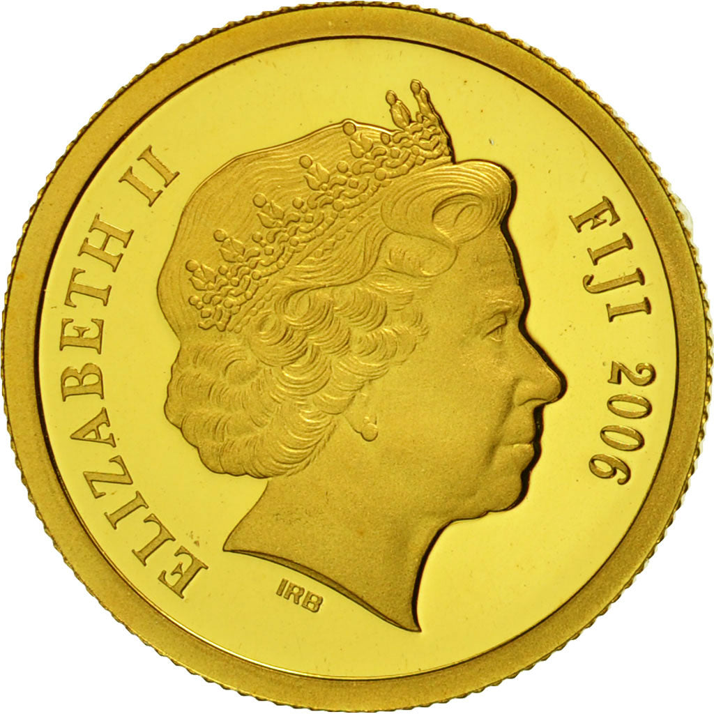 Fiji, Elizabeth II, 5 Dollars, 2006, Ayers Rock, MS(65-70), Gold, KM:271