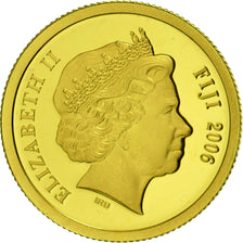 Fiji, Elizabeth II, 5 Dollars, 2006, Île de Pâques, FDC, Or, KM:267