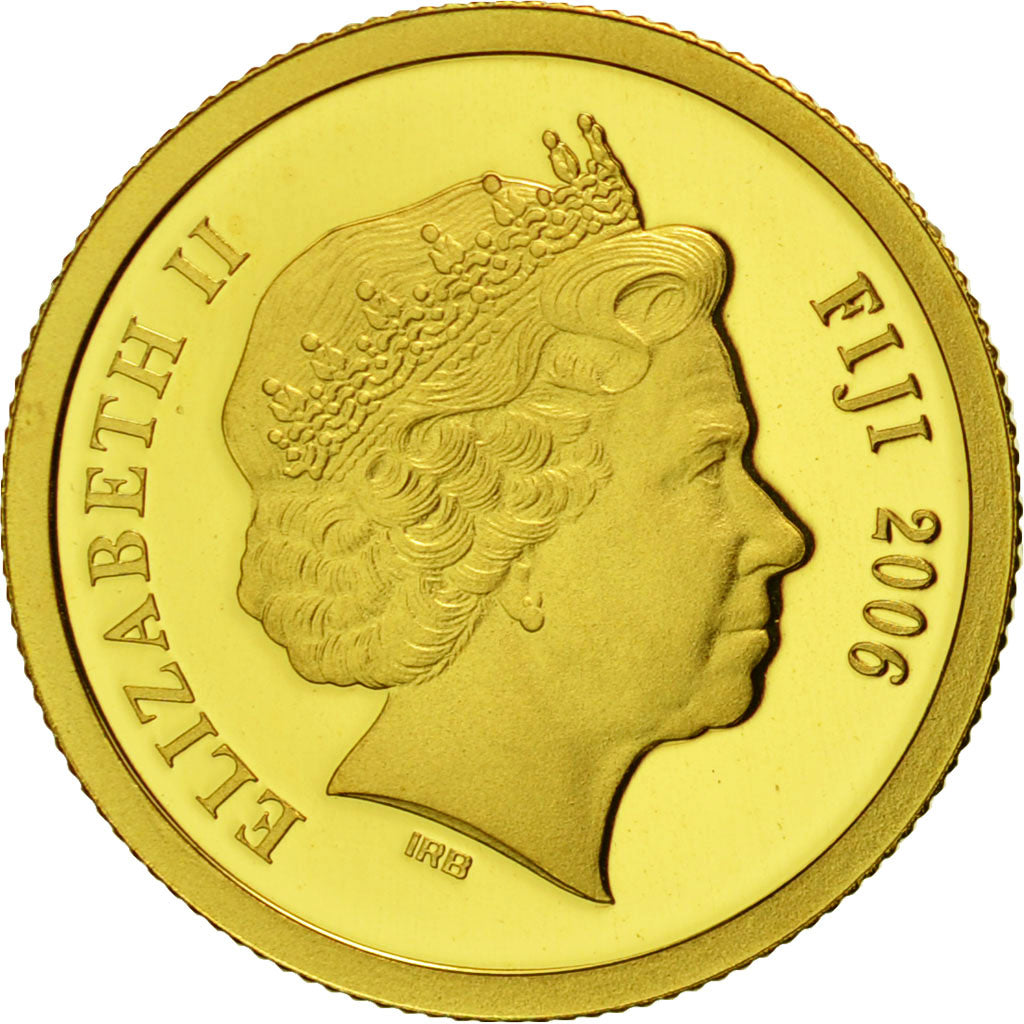 Fiji, Elizabeth II, 5 Dollars, 2006, Transylvania, STGL, Gold