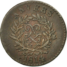 Munten, FRANSE STATEN, ANTWERP, 5 Centimes, 1814, Anvers, ZF, Bronze, KM:4.1