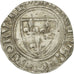 Coin, France, Charles VI, Blanc Guénar, Romans, VF(30-35), Billon