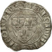 Coin, France, Charles VI, Blanc Guénar, Romans, EF(40-45), Billon