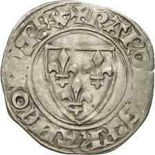 France, Charles VI, Blanc Guénar, Saint Quentin, EF(40-45), Billon