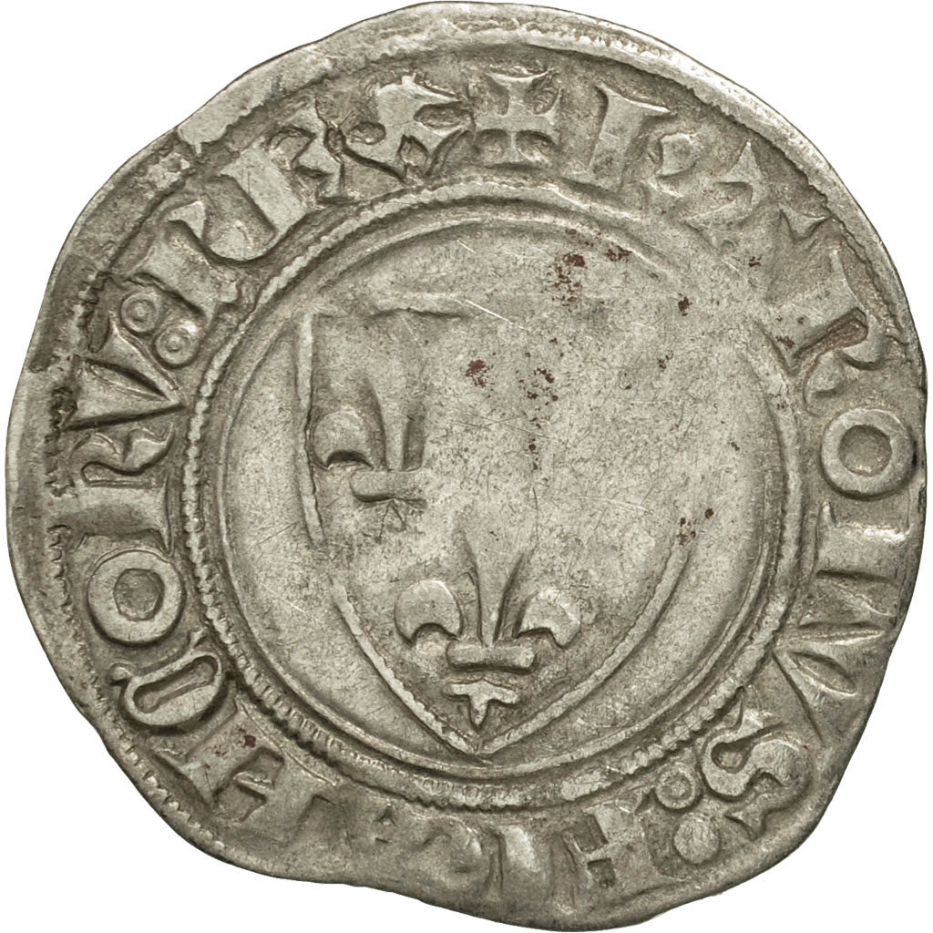Francia, Charles VI, Blanc Guénar, Tournai, MB, Biglione, Duplessy:377A